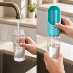 Botella Portátil con Filtro para Mascotas 380 ml – Agua Fresca en Cualquier Lugar