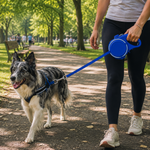 Correa Retráctil para Perros con Cuenco Plegable – Paseo y Bebedero 2 en 1
