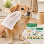 Guantes de Limpieza para Mascotas – Toallitas Húmedas con Aceite de Coco y Avena