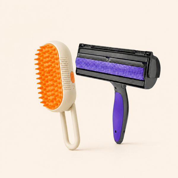Kit Grooming Sin Esfuerzo — Cepillo de Vapor + Removedor de Pelo Sónico
